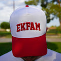 EKFAM HAT (WHITE/RED)